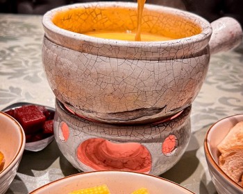 Fondue+Chocolate Branco+Vinho