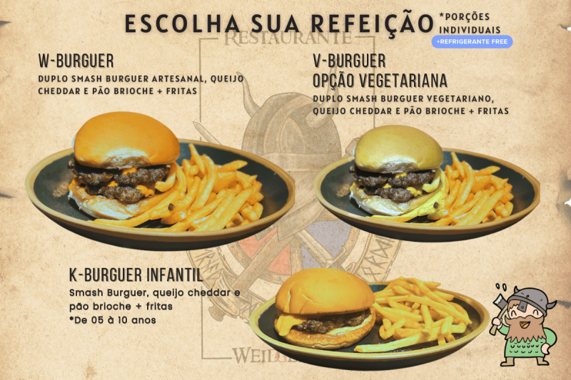 Lanche + refrigerante free