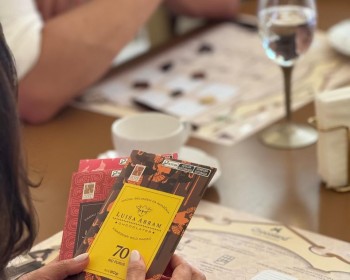 Degustação comentada sobre chocolates de origem brasileira